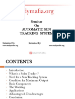 Automatic Sun Tracking System Seminar