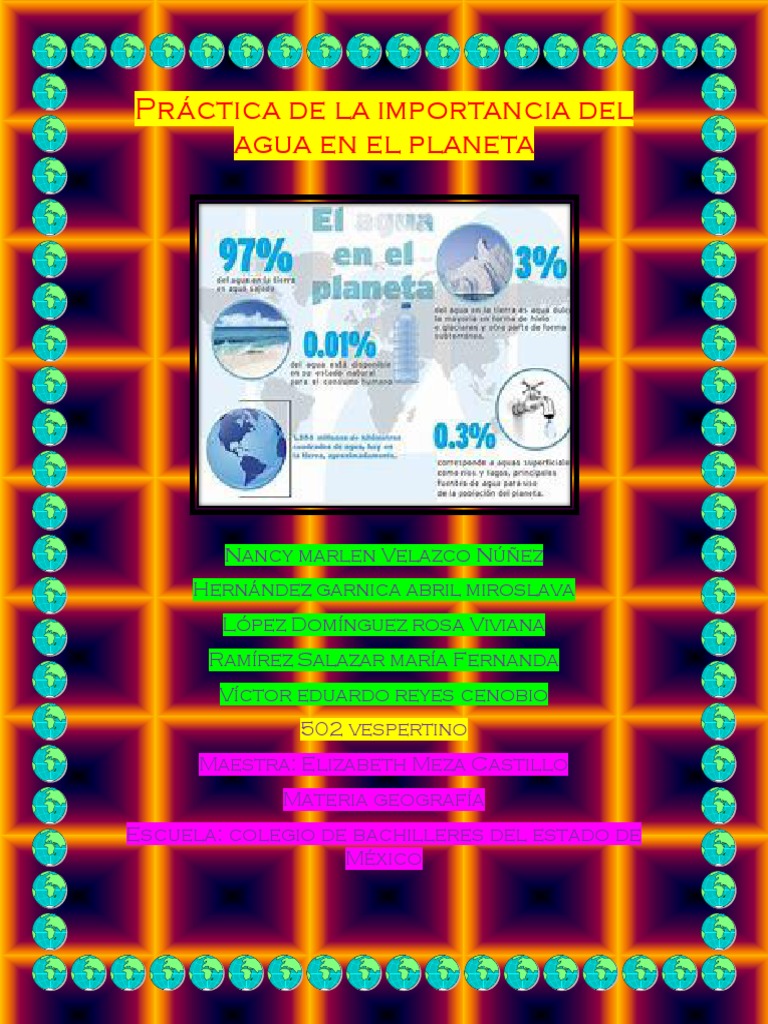 Práctica de La Importancia Del Agua en El Planeta | PDF | Agua | Agua ...