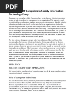 Importance of Computers in Society Information Technology Essay