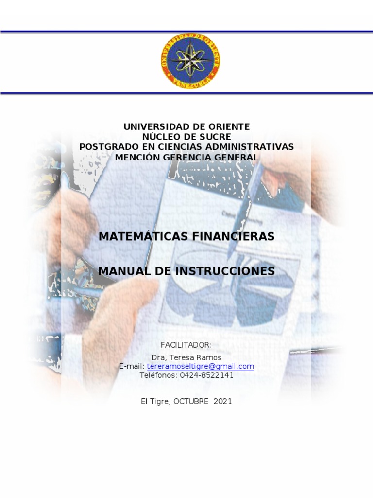 Manual de Matemáticas Financieras | PDF | Finanzas Matemáticas ...
