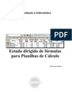 Fórmulas para Planilhas de Cálculo - Estudo Dirigido