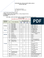 MA TRẬN ĐỀ KIỂM TRA GIỮA KỲ MÔN TIẾNG ANH 12