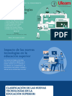 Impacto de Las Nuevas Tecnologías en La Educación Superior