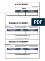 Form Pergantian Pemain