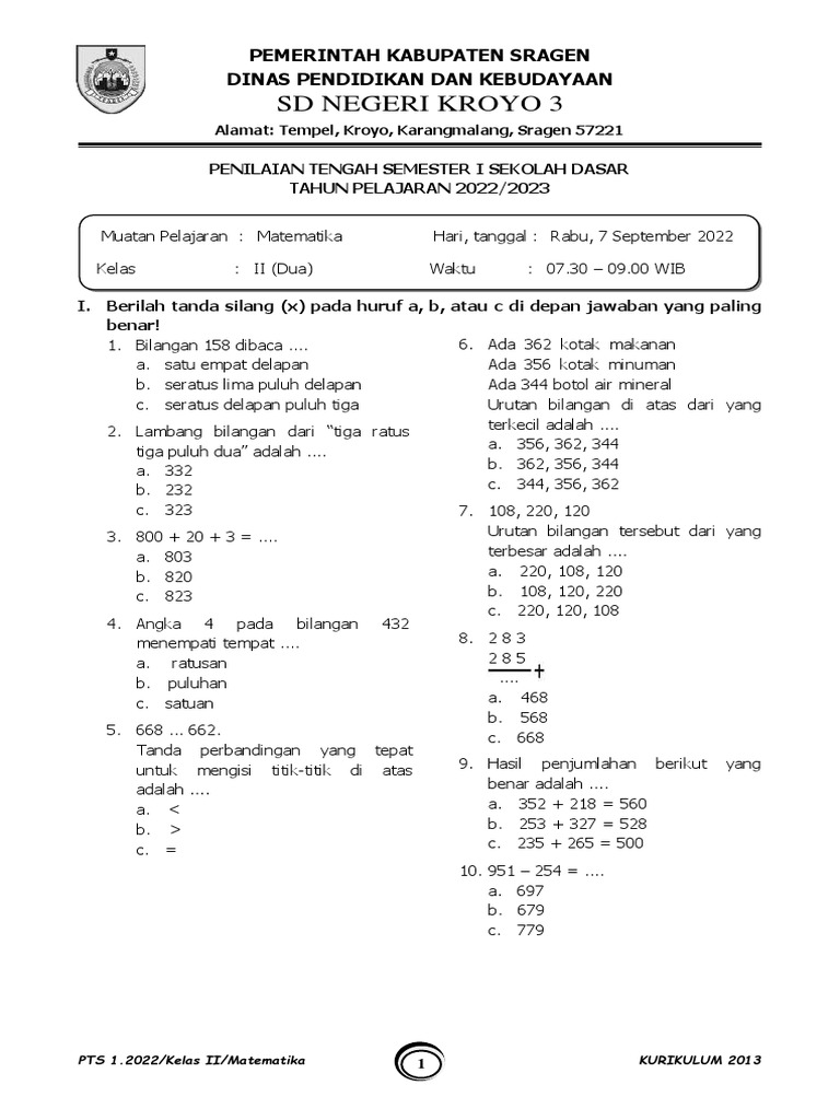 Matematika Kelas 2 Pdf