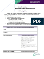 ATIVIDADE PRÁTICA (EDUCAÇÃO INCLUSIVA) (M3 - Ressignificando A Prática Na Educação Inclusiva)