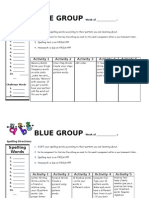 Blue Group Spelling Work