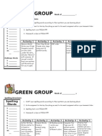 Green Group Spelling Work
