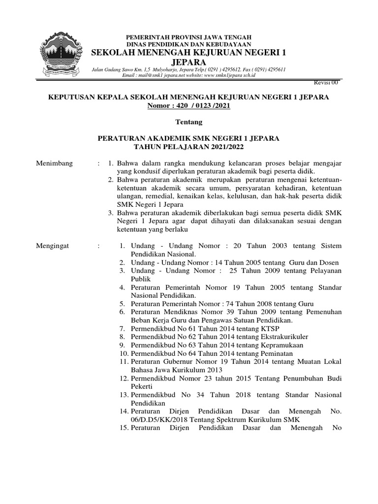 Peraturan Akademik TP 2021 2022 PDF