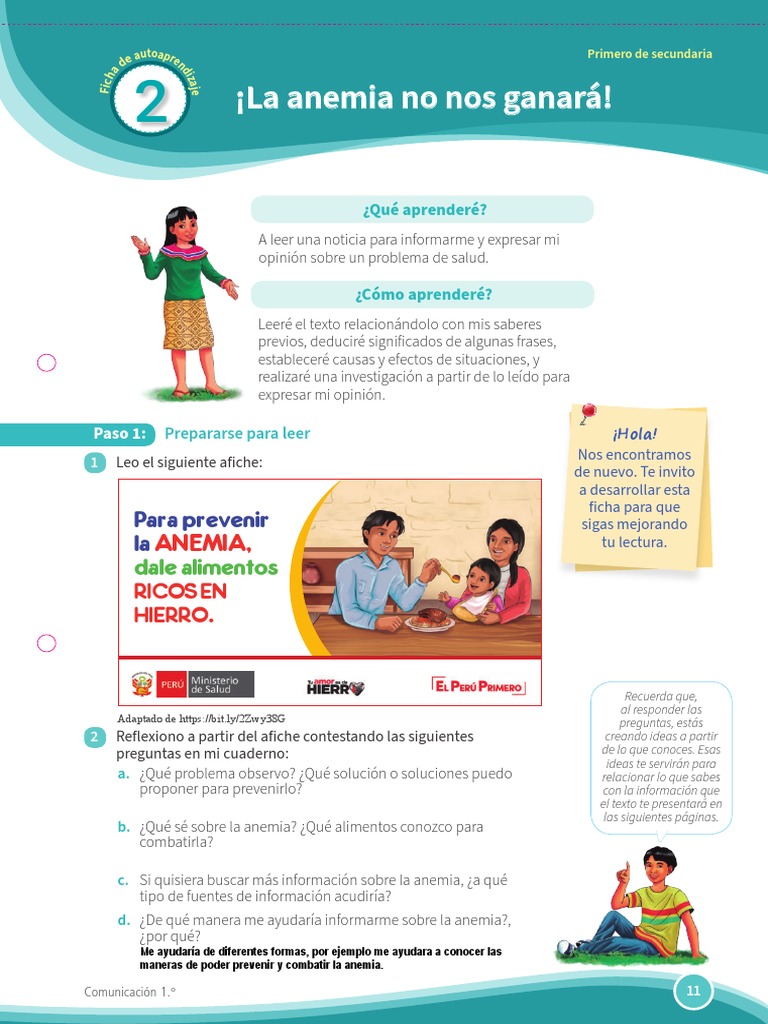 Afiche sobre la prevención de anemia | PDF | Anemia | Información