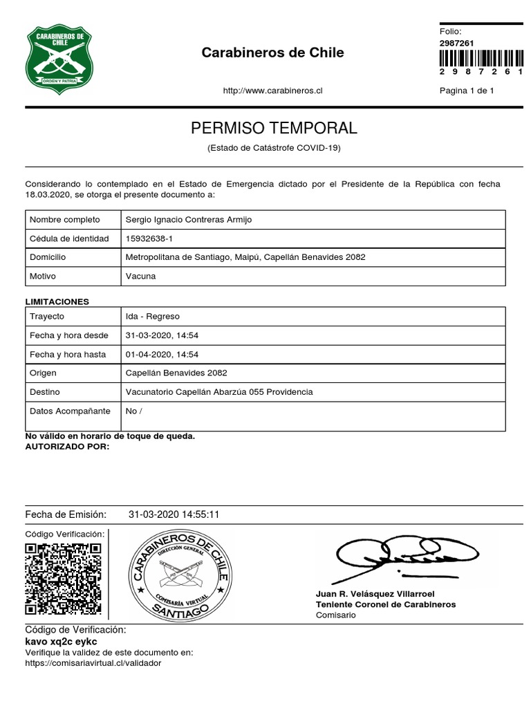 Admin Permiso Temporal Individual Asistencia A Establecimientos de