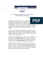 01 - La Naturaleza Juridica de La Cesion de Derechos en Garantia - Francisco Avendaño A.