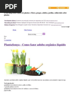 Como fazer adubo orgânico líquido - PlantaSonya - O seu blog sobre cultivo de plantas e flores