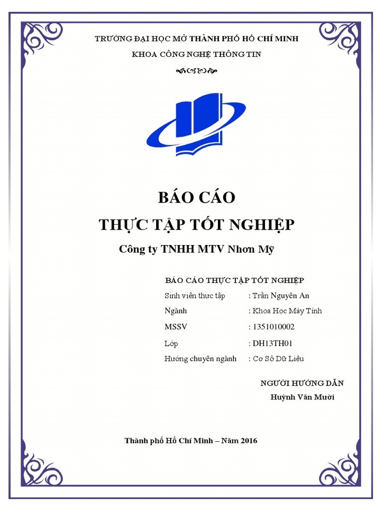 Tailieuxanh bao cao thuc tap tot nghiep bao cao thuc tap tot nghiep