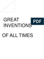 Great Inventions of All Times