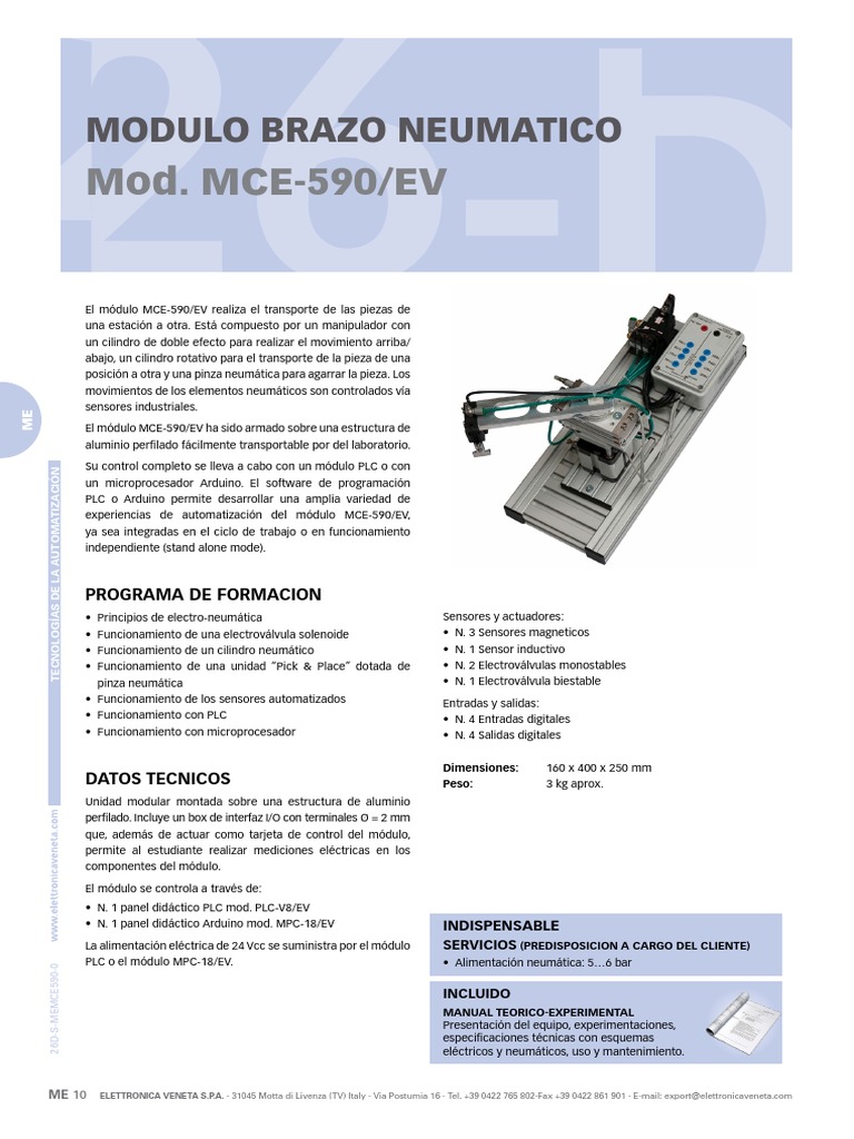 Módulo Neumático MCE-590/EV | PDF | Arduino | Automatización