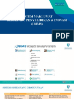 Sistem Maklumat Bersepadu Penyelidikan & Inovasi (Irims) - 2022