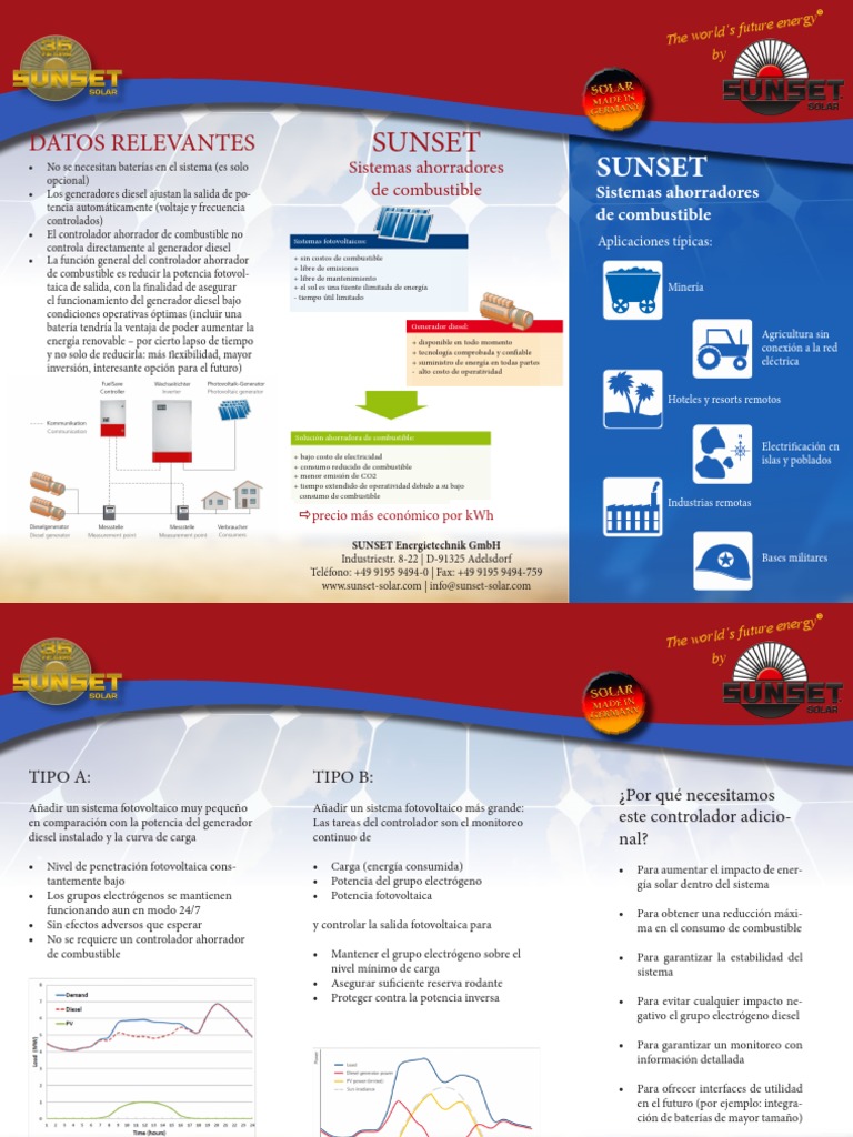 Flyer Fuelsaver ES PDF Fotovoltaica Sistema fotovoltaico
