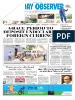 Grace Period To Deposit Undeclared Foreign Currency: Floods Recede - Displaced People Return Home