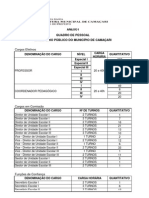 PCCV - Magisterio - ANEXO I - Quadro de Pessoal