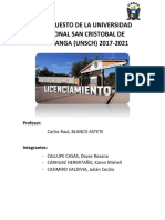 Presupuesto de La Universidad Nacional San Cristobal de Huamanga (Unsch) 2017-2021 (Grupal)