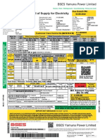 Bill of Supply For Electricity: BSES Yamuna Power Limited