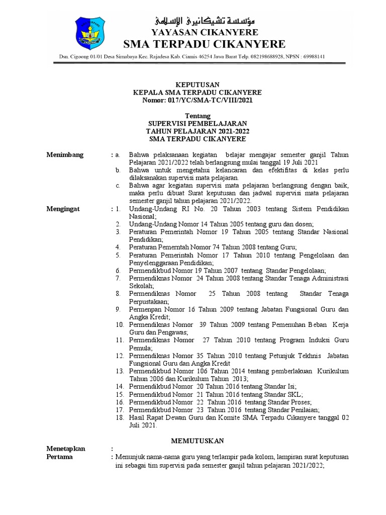 Contoh SK | PDF