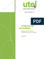 Matemáticas para Los Negocios - Semana 1 - P ORI