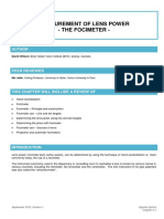 Measuring Lens Power with a Focimeter