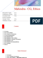 TCS, Tech Mahindra - CG, Ethics