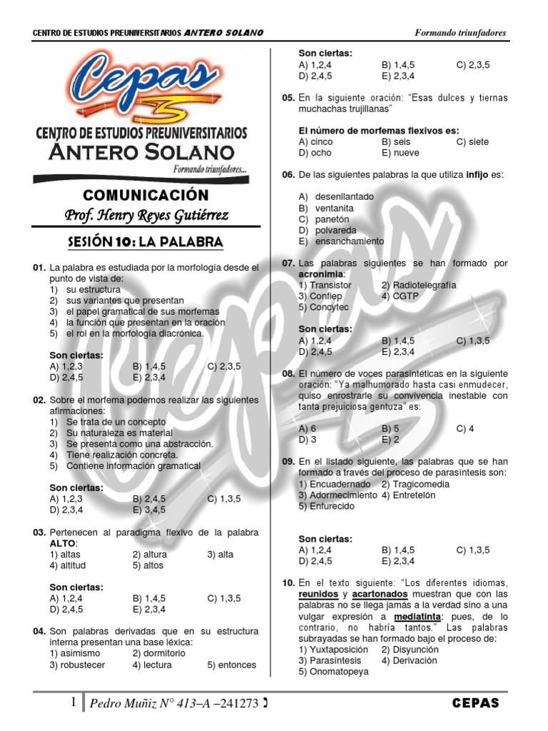 10 la palabra pdf ling stica sintaxis