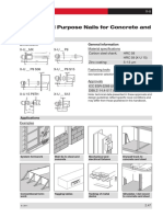 X-U General Purpose Nails for Concrete and Steel Product Data