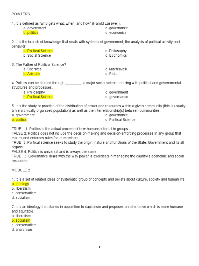 PPG Pointers | PDF | Power (Social And Political) | Communism