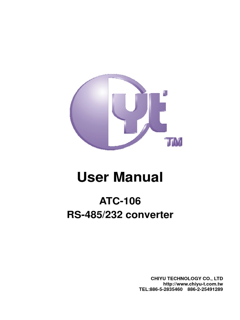 Atc-106 User Manual English | PDF