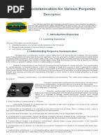 PCO Module 2 - Communication For Various Purposes