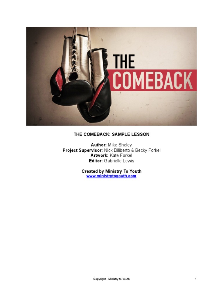 Comeback Sample | PDF | Sports & Recreation | Language Arts & Discipline