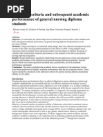 Download Admission Criteria and Subsequent Academic Performance of General Nursing Diploma Students by Jennyrose Novero SN60171842 doc pdf