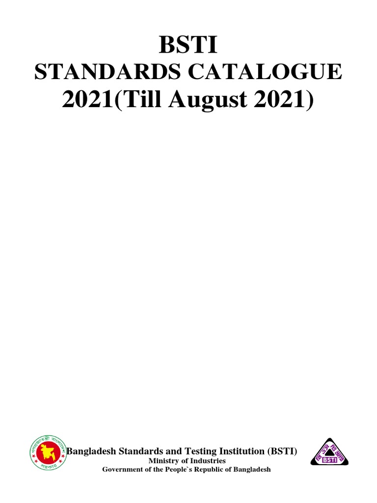 Bsti 2021 (Till August 2021) : Standards Catalogue | PDF | Textiles ...
