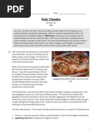 Commonlit Fish-Cheeks Student | PDF