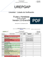 Eurepgap Checklist de Frutas y Hortalizas