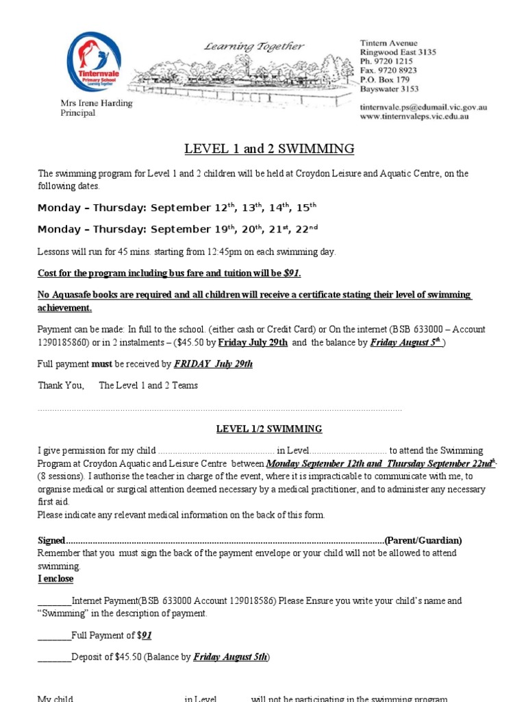 2011 Swimming Letter | PDF | Art
