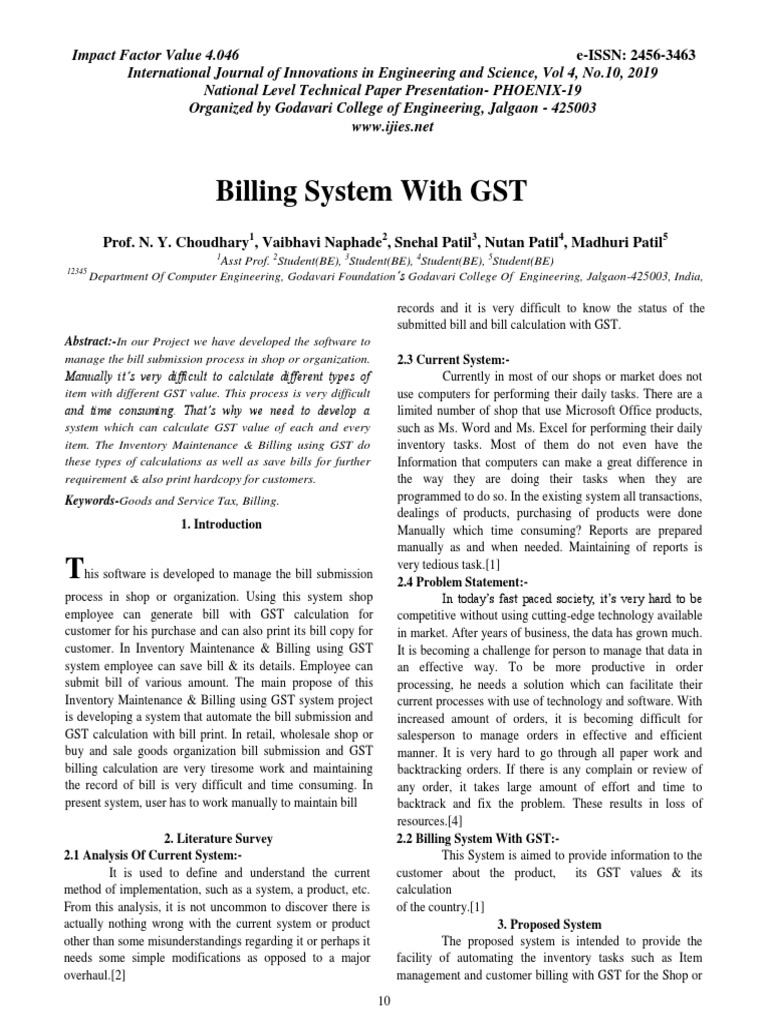 020619papid 03 cse gst billing system naphade nychaudhari pdf
