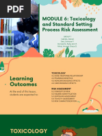 MODULE 6 Toxicology and Standard Setting Process Risk Assessment