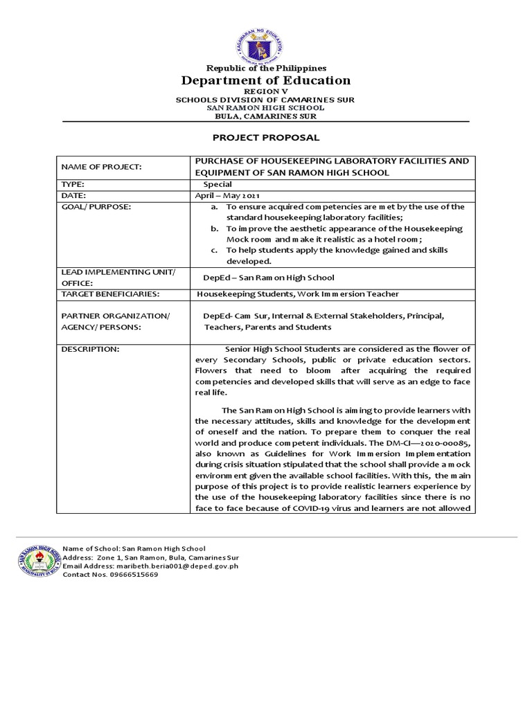 project-proposal-housekeeping-laboratory-facilities-equipment-pdf