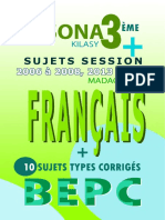 02 LESONA FRANCAIS 3ème SUJETS SESSION SUJETS TYPES CORRIGES