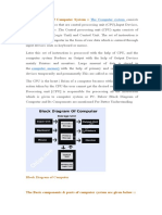 Block Diagram of Computer System