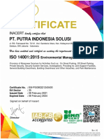 PT. PUTRA INDONESIA SOLUSI Draft INACERT 14001