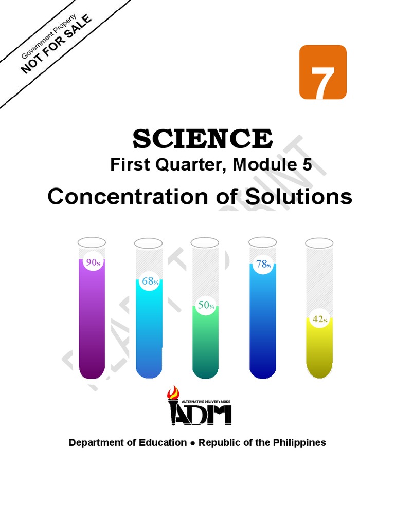 Science7 - q1 - Mod5 - Concentration of Solutions - v5 | PDF | Ethanol ...