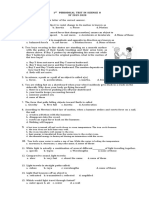 1st Quarter Exam Science 8 PDF Free