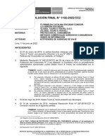 RESOLUCIÓN FINAL #1192-2022/CC2: "PRIMERO: Admitir A Trámite La Denuncia Del 4 de Enero de 2019, Complementada Mediante